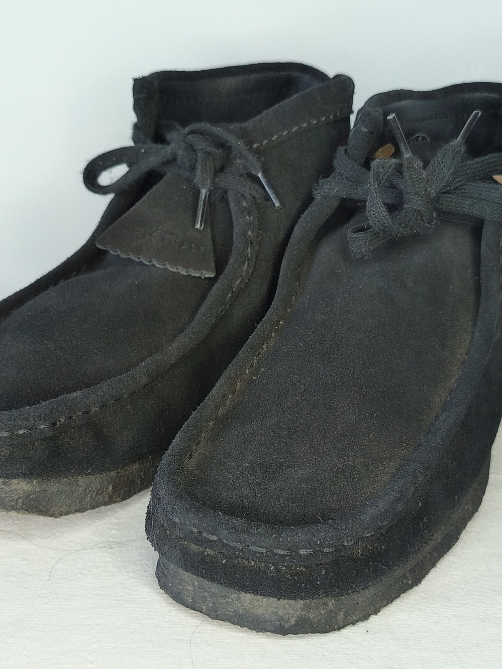 Clarks Originals Wallabee Boot Black Suede Crepe Sole Chukka Men's Size 11